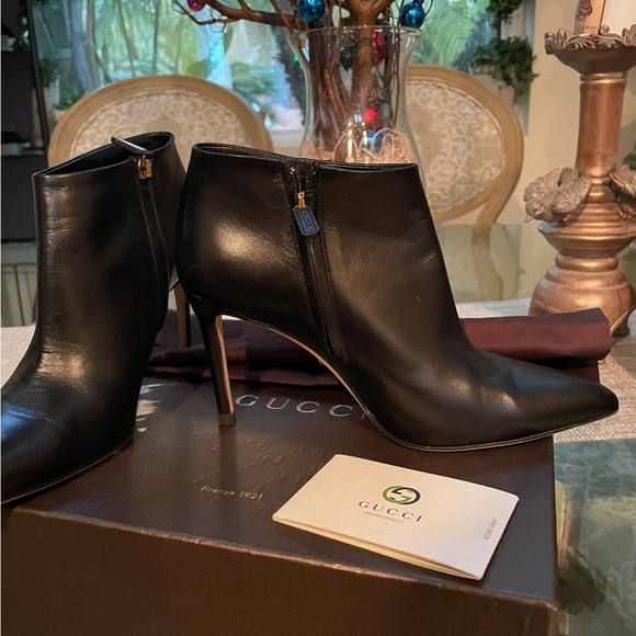 Gucci pointed slim ankle boot heel - Picture 2 of 5